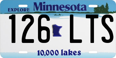 MN license plate 126LTS