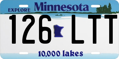 MN license plate 126LTT