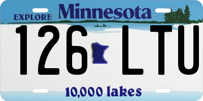 MN license plate 126LTU
