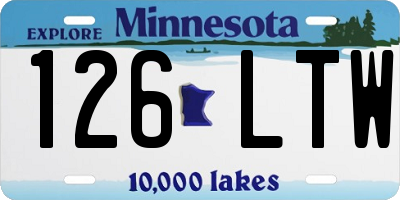 MN license plate 126LTW