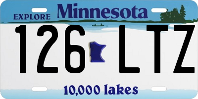 MN license plate 126LTZ
