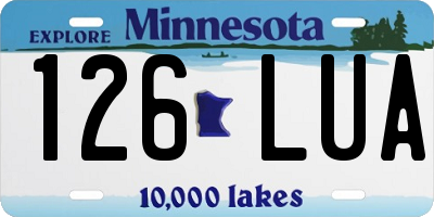 MN license plate 126LUA