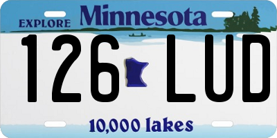 MN license plate 126LUD
