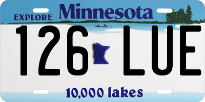 MN license plate 126LUE