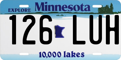 MN license plate 126LUH