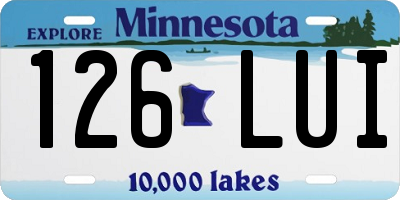 MN license plate 126LUI