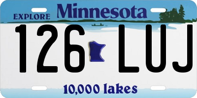 MN license plate 126LUJ