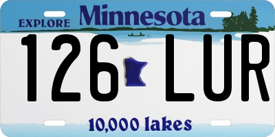MN license plate 126LUR