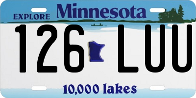 MN license plate 126LUU