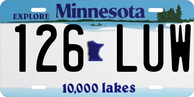 MN license plate 126LUW