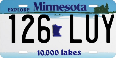MN license plate 126LUY