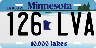 MN license plate 126LVA