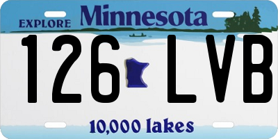 MN license plate 126LVB