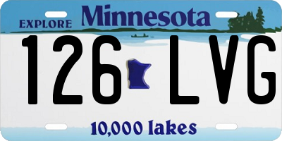 MN license plate 126LVG