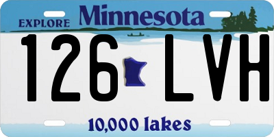 MN license plate 126LVH