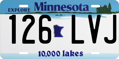 MN license plate 126LVJ