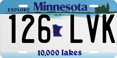 MN license plate 126LVK