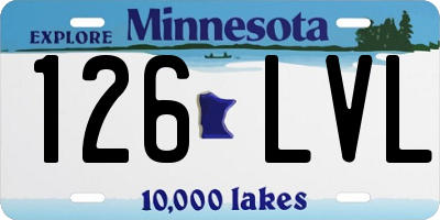 MN license plate 126LVL