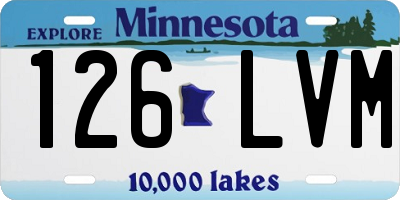 MN license plate 126LVM
