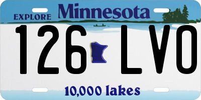 MN license plate 126LVO