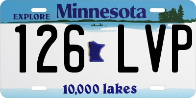 MN license plate 126LVP
