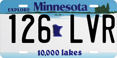 MN license plate 126LVR