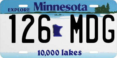 MN license plate 126MDG