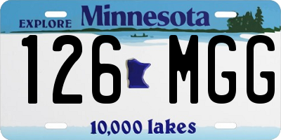 MN license plate 126MGG
