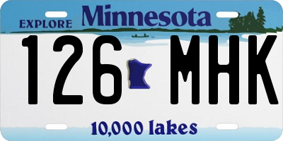 MN license plate 126MHK