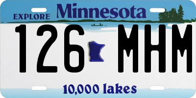 MN license plate 126MHM