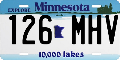 MN license plate 126MHV