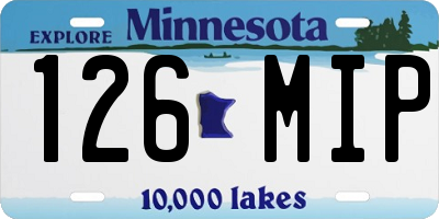 MN license plate 126MIP