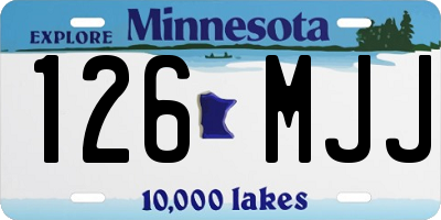 MN license plate 126MJJ