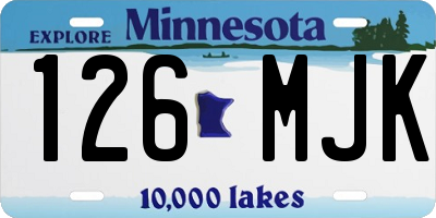 MN license plate 126MJK