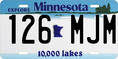 MN license plate 126MJM