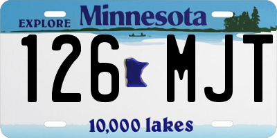 MN license plate 126MJT