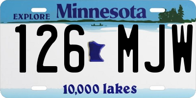 MN license plate 126MJW