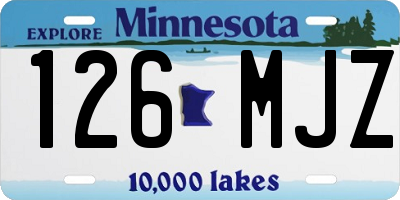 MN license plate 126MJZ