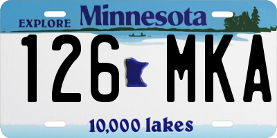 MN license plate 126MKA