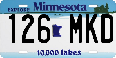 MN license plate 126MKD