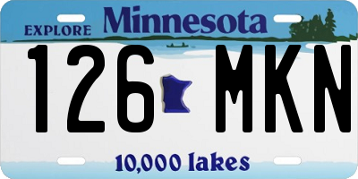 MN license plate 126MKN