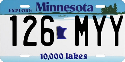 MN license plate 126MYY