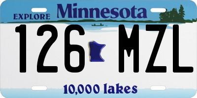 MN license plate 126MZL