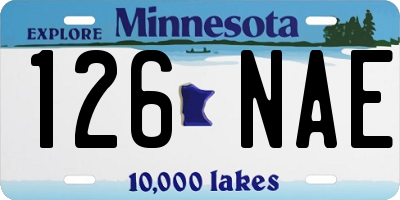 MN license plate 126NAE