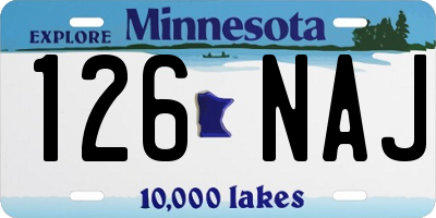 MN license plate 126NAJ