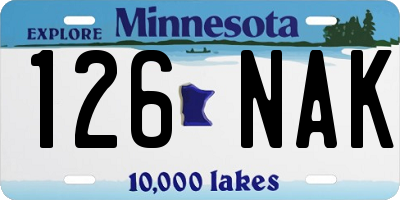 MN license plate 126NAK