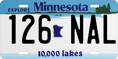 MN license plate 126NAL