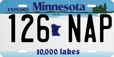 MN license plate 126NAP