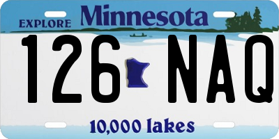 MN license plate 126NAQ