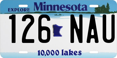 MN license plate 126NAU